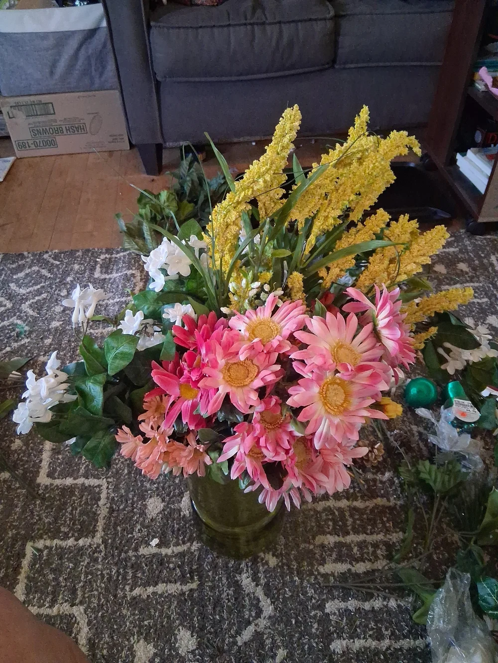 Artificial Pink Daisy & Yellow Wildflower Arrangement - Home Accents